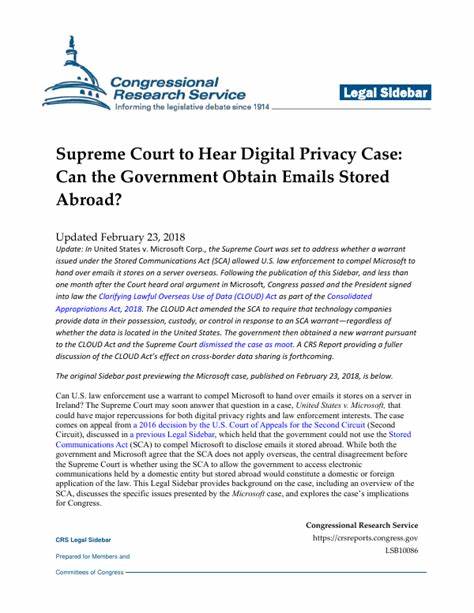 US Supreme Court to hear arguments in global digital privacy case