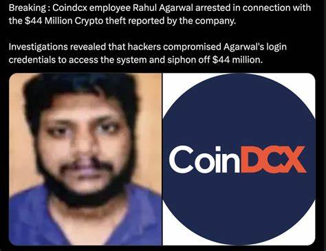  CoinDCX employee arrested in connection with $44M crypto hack: Report 