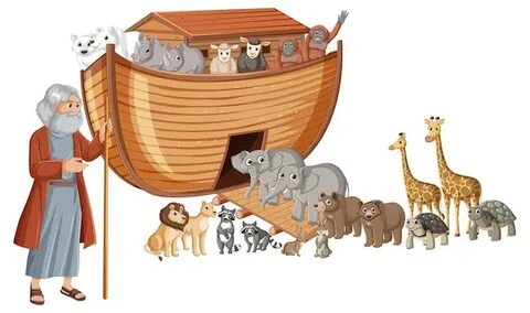 Noah's Ark Flood stock illustrations