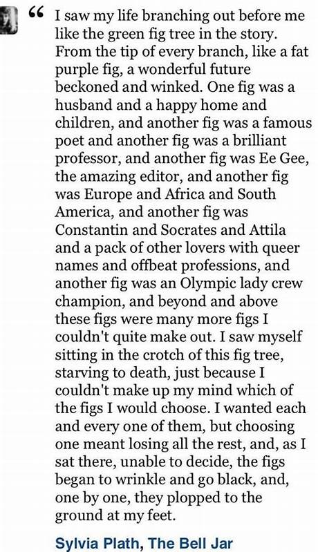 Sylvia Plath's fig tree meets machine learning