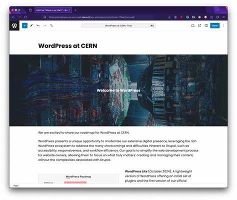 WordPress now available for CERN websites