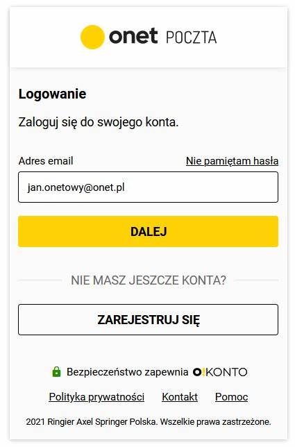 Zaloguj się do Onet