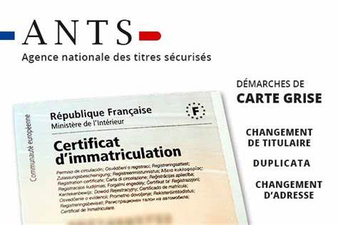 Services et formulaires - Immatriculation - France Titres (ANTS)