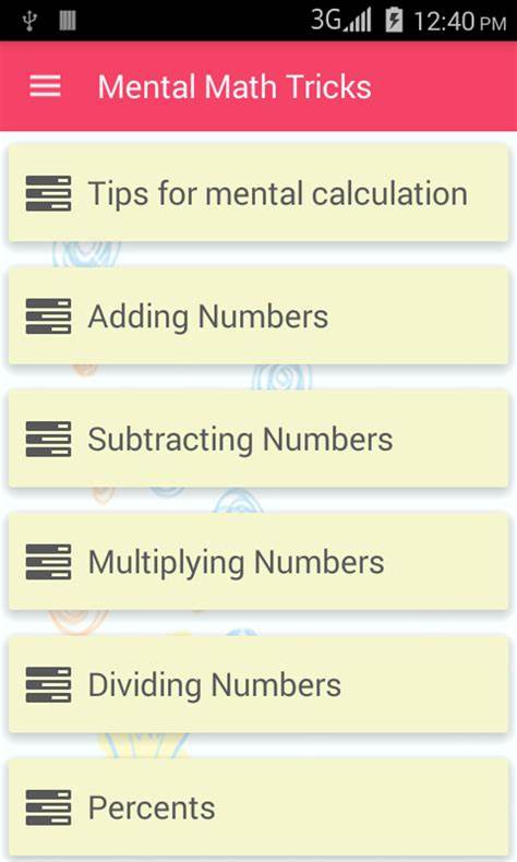 Collection of mental math posts, basic and more advanced