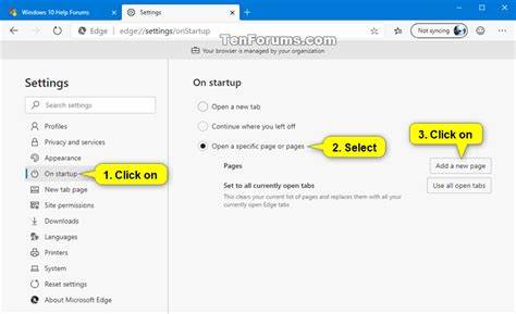How to Change Startup Page in Microsoft Edge Chromium