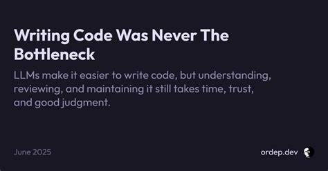 Writing Code Was Never the Bottleneck