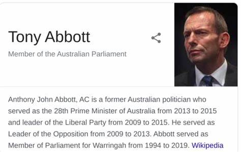 Finding former Australian Prime Minister Tony Abbott's passport number (2020)