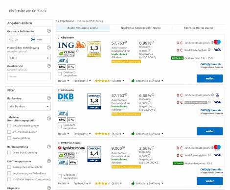 Compare and open a bank account in Germany