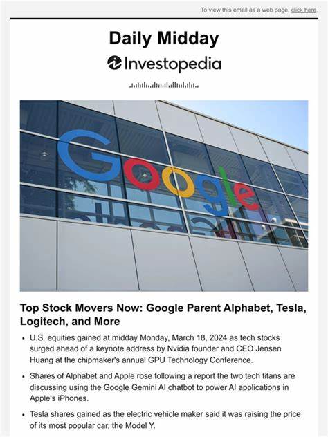 Top Stock Movers Now: Alphabet, Tesla, IBM, Dow, and More