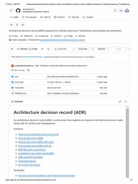 Architecture decision record (ADR) examples for software planning, IT leadership