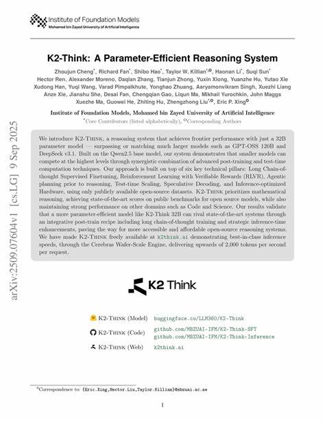 K2-Think: A Parameter-Efficient Reasoning System