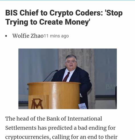 Bank of International Settlements chief on crypto: Stop trying to create money