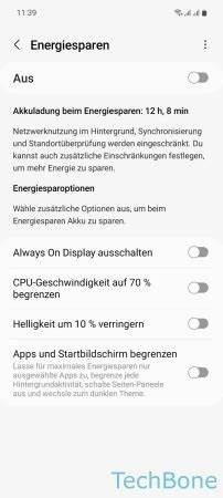 Energiemodus: Adaptives Energiesparen (Samsung Smart Manager 