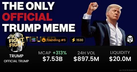Official Donald Trump Solana Meme Coin Can Now Be Used to Buy Presidential Merch - Decrypt