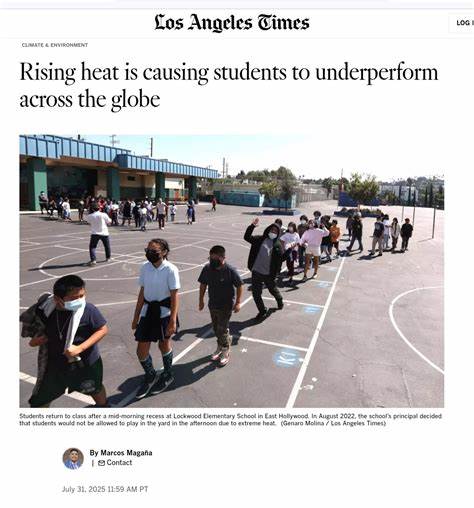 Rising heat is causing students to underperform across the globe
