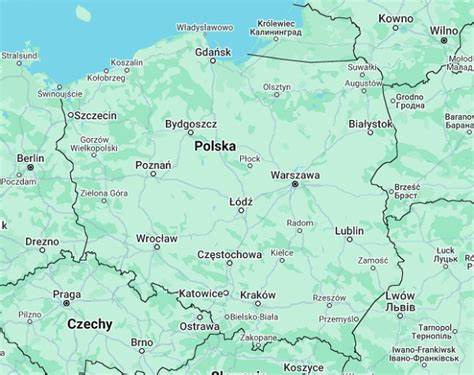 Mapa Google - Polska