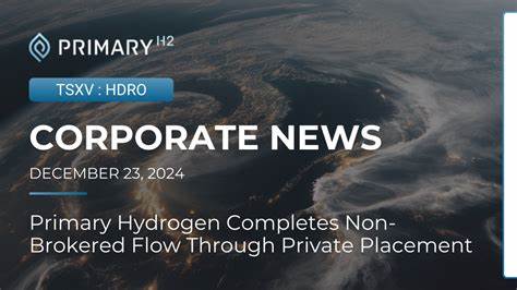 Primary Hydrogen Announces Closing of Private Placement and Option Agreement