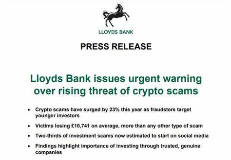 UK cryptocurrency scams jump 23%, young investors prime targets: Lloyds Bank - Cointelegraph