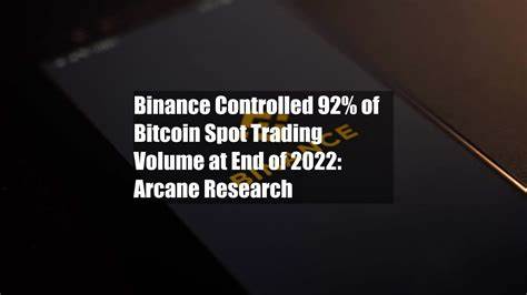 Binance Controlled 92% of Bitcoin Spot Trading Volume at End of 2022: Arcane Research - CoinDesk