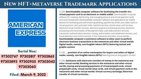 American Express Files Trademark Applications for Metaverse and NFT Logos - Decrypt