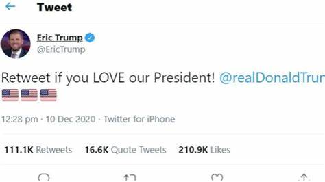 Eric Trump’s ETH Price Pump Tweet Sparks Market Manipulation Concerns
