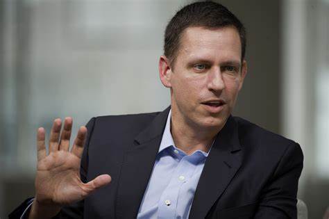 What is happening to Peter Thiel's face?