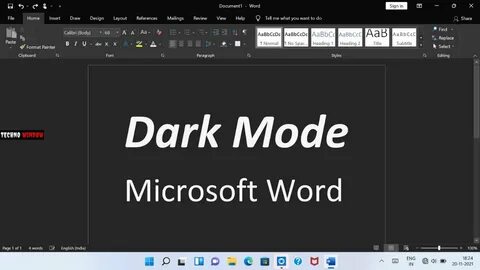 Dark Mode in Word - Microsoft Support