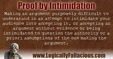 Proof by Intimidation