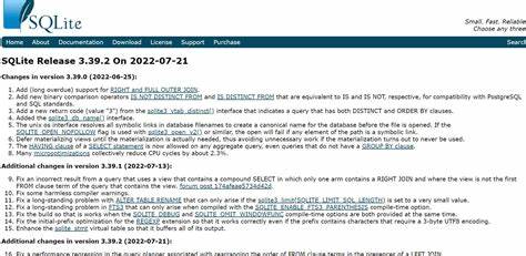 SQLite Release 3.50.2 On 2025-06-28
