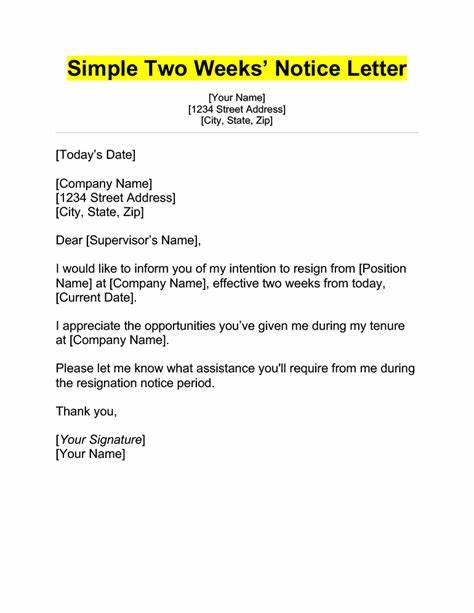 How to Write a Two Weeks’ Notice (With Templates) - NerdWallet