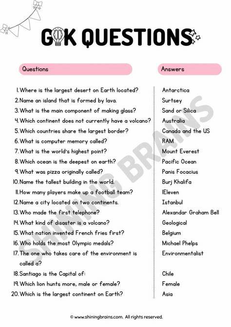 I Answer 18 Questions