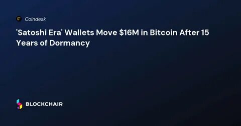 Satoshi Era Miner Wakes Up After 14 Years & Moves Bitcoin To Binance - CoinGape