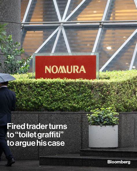 Fired Nomura Trader Turns to 'Toilet Graffiti' to Argue His Case