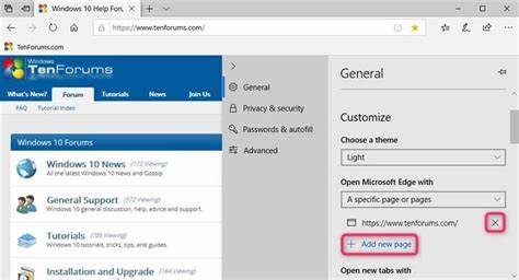 Customize Start Page in Microsoft Edge | Tutorials - Ten Forums