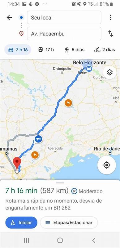 Ver rotas e mostrar trajetos no Google Maps