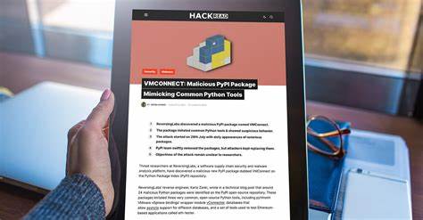 VMCONNECT: Malicious PyPI Package Mimicking Common Python Tools - HackRead