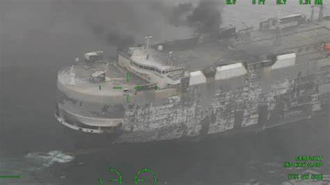 Car Carrier Sinks in Pacific After Blaze on Deck Carrying EVs