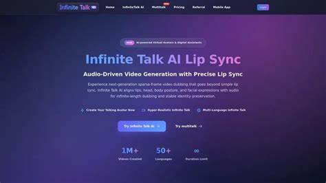 Show HN: InfiniteTalk AI – AI Lip-Sync Video Generator for Long Videos