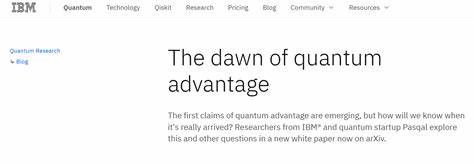 The dawn of quantum advantage