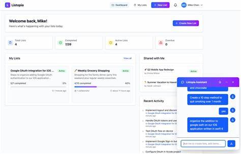 Show HN: Listopia Open Source AI Powered List Manager
