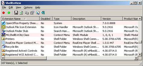 ShellExView - Shell Extension Manager For Windows