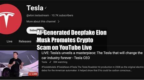 AI-Generated Deepfake Elon Musk Promotes Crypto Scam on YouTube Live - Cryptonews