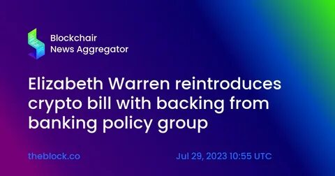 Fresh outrage erupts over Elizabeth Warren’s anti-crypto bill as five more senators sign on - CryptoSlate