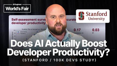 Does AI Boost Developer Productivity? (100k Devs Study)- Stanford Study [video]
