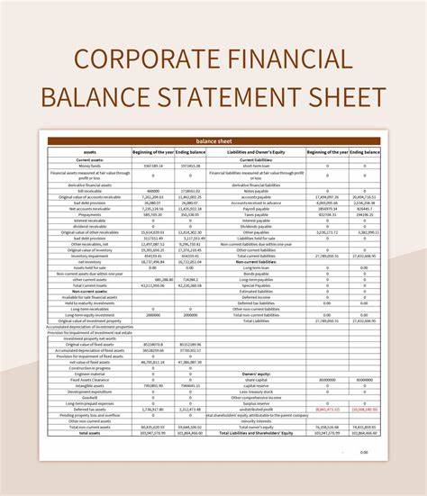 StatementSheet