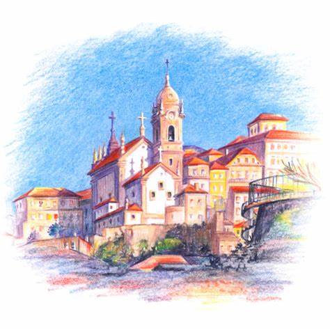 Porto Portugal Old City stock illustrations