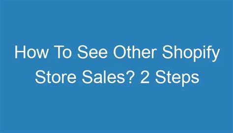 How To See Other Shopify Store Sales