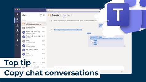 Is there a way to copy a Teams chat conversation and save it as a 