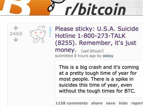 The Top Post On Reddit's Bitcoin Page Is A Suicide Hotline Phone Number - Business Insider