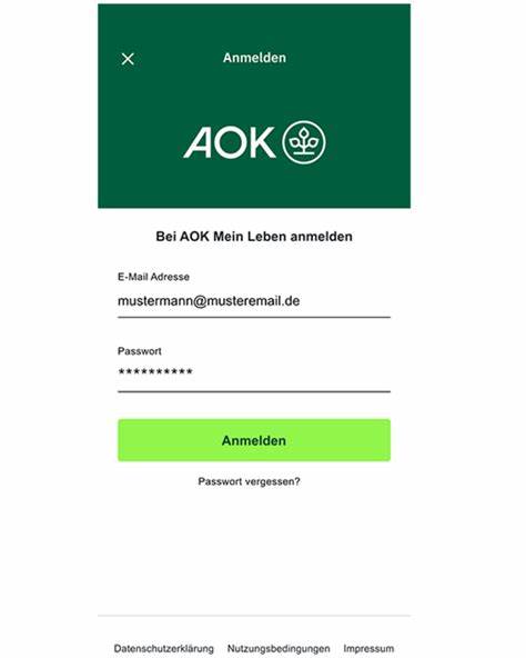 Anlage: Login - AOK